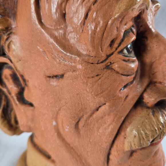 Vintage Albert Einstein Head Bust MCM Statue Chalkwear Plaster Figure‎ Esco like - Picture 3 of 12